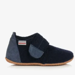 Giesswein Slippers|Slippers*Navy Blue Felted Wool Slippers