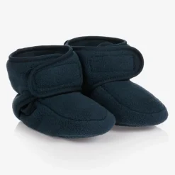 Playshoes Booties|Booties*Navy Blue Fleece Baby Booties