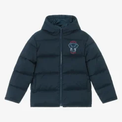 KENZO KIDS Coats & Jackets*Navy Blue Hooded Puffer Coat