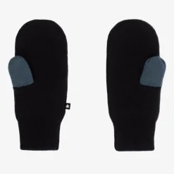 Molo Gloves & Mittens|Gloves & Mittens*Navy Blue Knitted Star Mittens