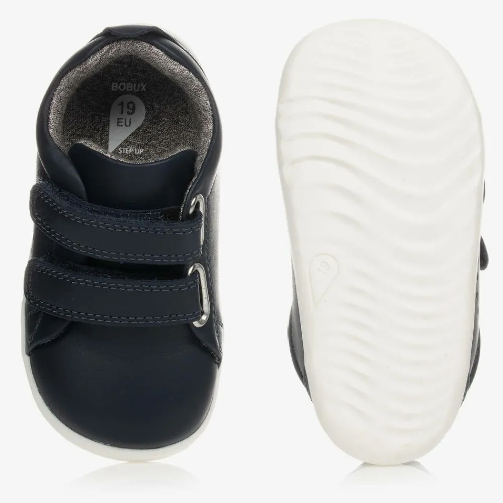 Bobux Step Up First Walkers|First Walkers*Navy Blue Leather Baby Trainers