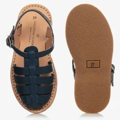 Childrens Classics Sandals|Sandals*Navy Blue Leather Sandals