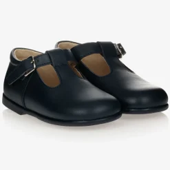 Early Days Traditional Shoes|First Walkers*Navy Blue Leather Shoes
