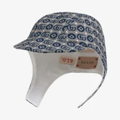 Gucci Hats*Navy Blue Logo Baby Hat