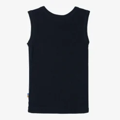 Joha Underwear*Navy Blue Merino Wool Vest