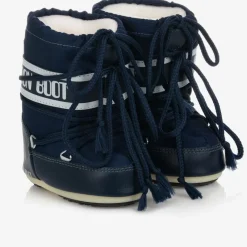 Moon Boot Snow Boots|Snow Boots*Navy Blue Mini Nylon Snow Boots