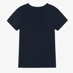 Lacoste Tops*Navy Blue Organic Cotton T-Shirt