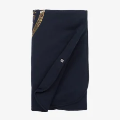 AIGNER Gifts*Navy Blue Pima Cotton Padded Blanket (90cm)