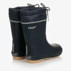 CeLaVi Rain Boots|Rain Boots*Navy Blue Rubber Rain Boots