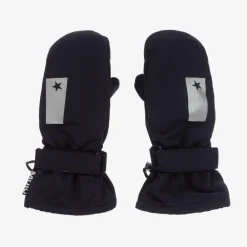 Molo Snowwear|Snowwear*Navy Blue Star Insulated Mittens DarkNight