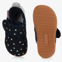 Giesswein Slippers|Slippers*Navy Blue Star Velcro Slippers