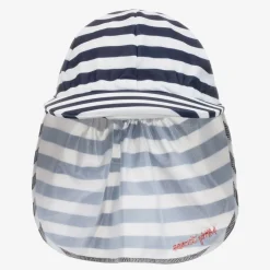 Mitty James Swimwear*Navy Blue Striped Legionnaire's Hat (UPF 50+)