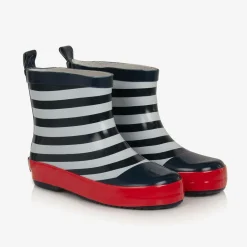 Playshoes Rain Boots|Rain Boots*Navy Blue Striped Rain Boots