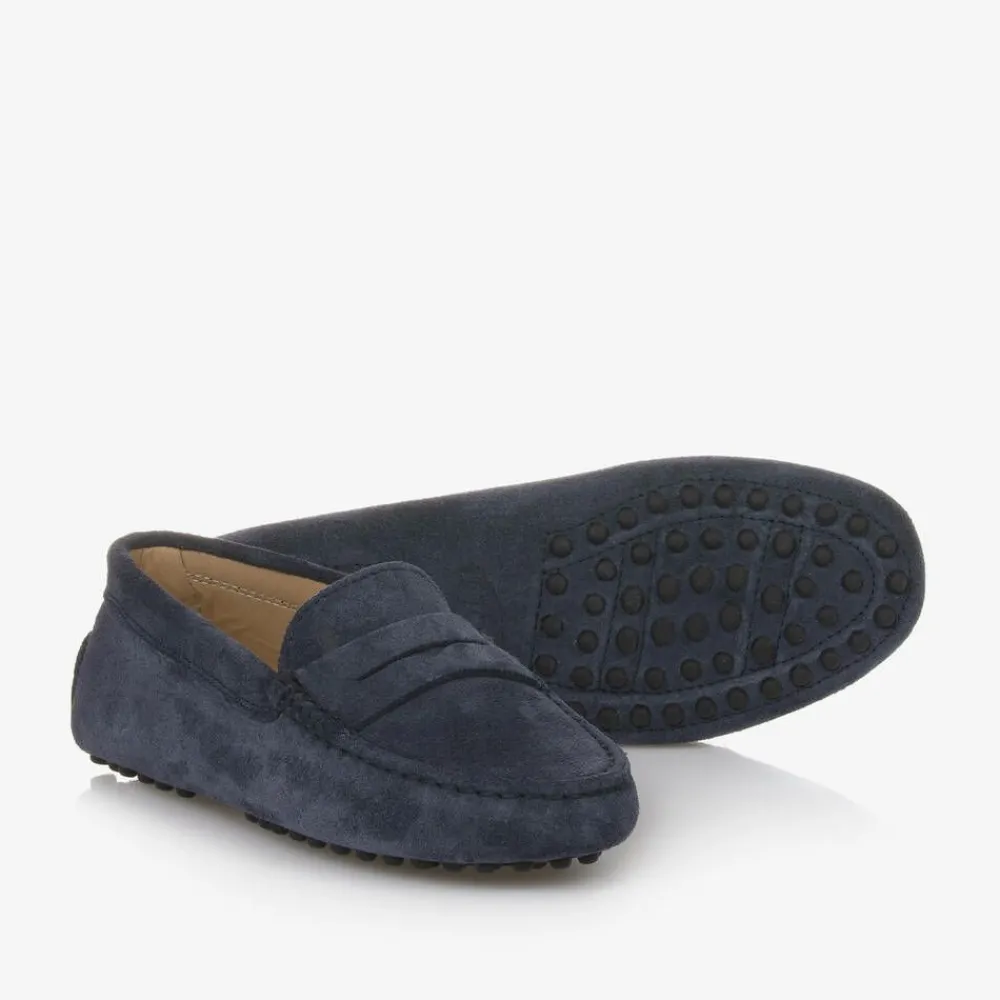 Tods Loafers & Moccasins|Loafers & Moccasins*Navy Blue Suede Leather Moccasins