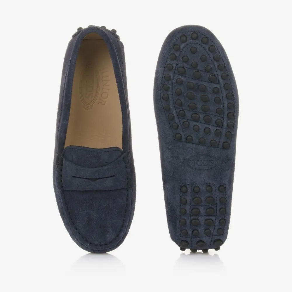 Tods Loafers & Moccasins|Loafers & Moccasins*Navy Blue Suede Leather Moccasins