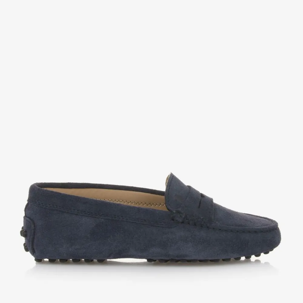 Tods Loafers & Moccasins|Loafers & Moccasins*Navy Blue Suede Leather Moccasins