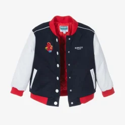 KENZO KIDS Gifts|Coats & Jackets*Navy Blue Varsity Snake Jacket