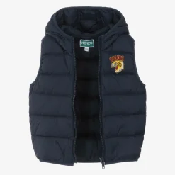 KENZO KIDS Coats & Jackets*Navy Blue Varsity Tiger Down Gilet
