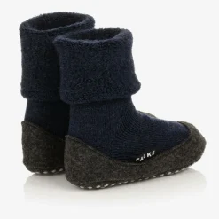 Falke Socks|Socks*Navy Blue Wool Slipper Socks