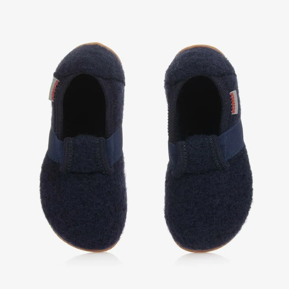 Giesswein Slippers|Slippers*Navy Blue Wool Slippers