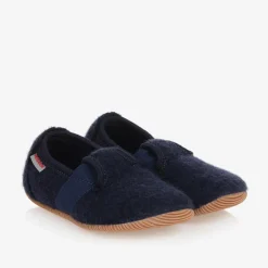 Giesswein Slippers|Slippers*Navy Blue Wool Slippers