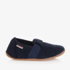 Giesswein Slippers|Slippers*Navy Blue Wool Slippers