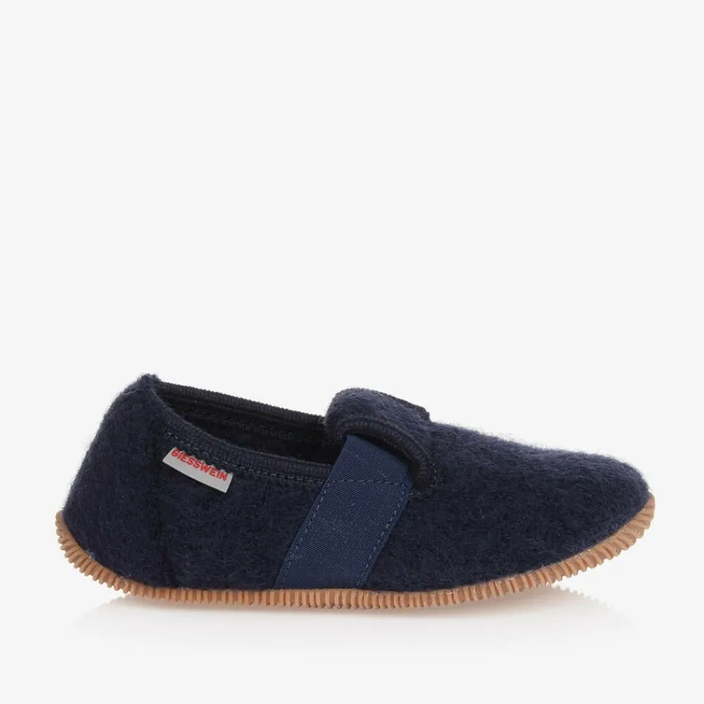 Giesswein Slippers|Slippers*Navy Blue Wool Slippers