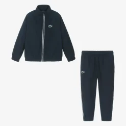 Lacoste Activewear|Tracksuits*Navy Blue Zip-Up Crocodile Tracksuit