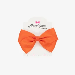 Bowtique London Hair Accessories*Orange Bow Hair Clip (10cm) Autumnorange