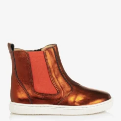 Joyday Boots|Boots*Orange Leather Ankle Boots