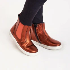 Joyday Boots|Boots*Orange Leather Ankle Boots