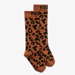 KENZO KIDS Socks|Socks*Orange Leopard Print Socks
