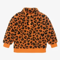 KENZO KIDS Tops*Orange Leopard Print Zip-Up Top