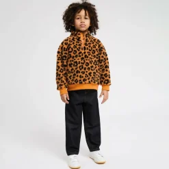 KENZO KIDS Tops*Orange Leopard Print Zip-Up Top