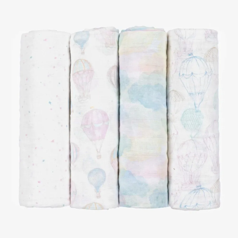 aden + anais Sleeping Accessories*Organic Cotton Muslin Swaddles (4 Pack)