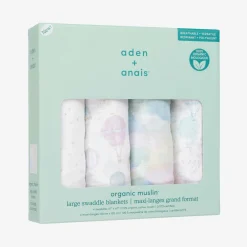 aden + anais Sleeping Accessories*Organic Cotton Muslin Swaddles (4 Pack)