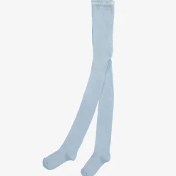 Country Kids Tights|Tights*Pale Blue Cotton Knitted Tights