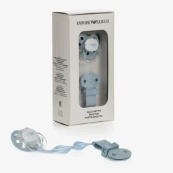 Emporio Armani Sleeping Accessories*Pale Blue Dummy & Clip Set