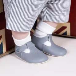 Early Days Baypods Traditional Shoes*Pale Blue Pre-Walker Shoes
