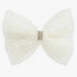 Cute Cute Hair Accessories*Pearl Bow Hair Clip (9cm)