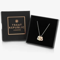 Treat Republic Jewellery|Gifts*Personalised Butterfly Tag Necklace (47cm)