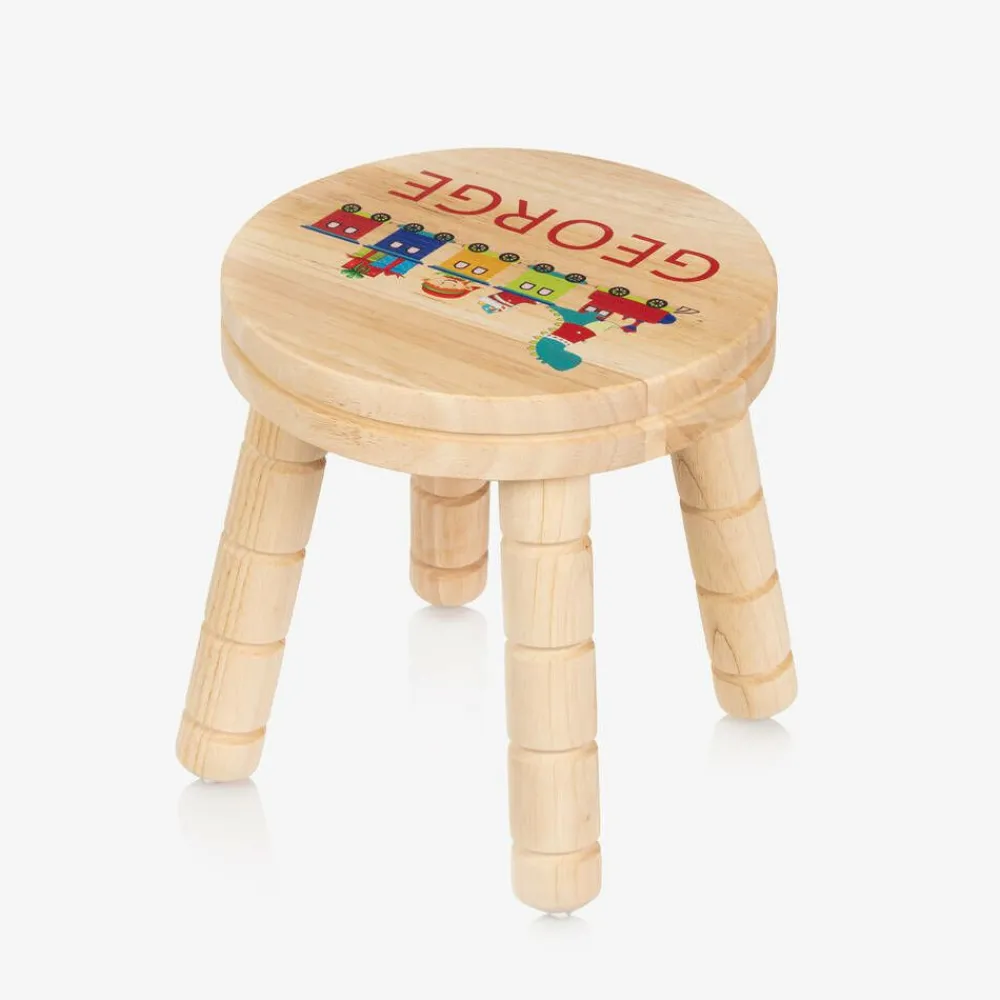 Treat Republic Gifts|Nursery Accessories*Personalised Christmas Train Wooden Stool