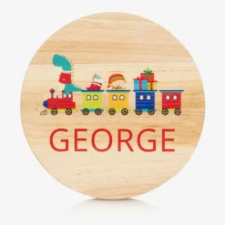 Treat Republic Gifts|Nursery Accessories*Personalised Christmas Train Wooden Stool