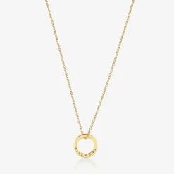 Treat Republic Jewellery|Jewellery*Personalised Gold Plated Disc Necklace (47cm)