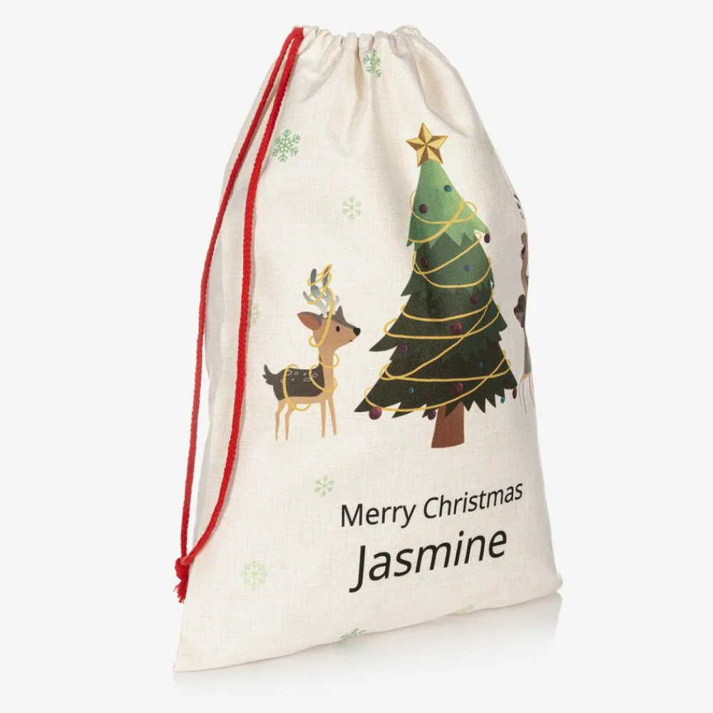 Treat Republic Gifts|Nursery Accessories*Personalised Reindeer Christmas Sack (64cm)