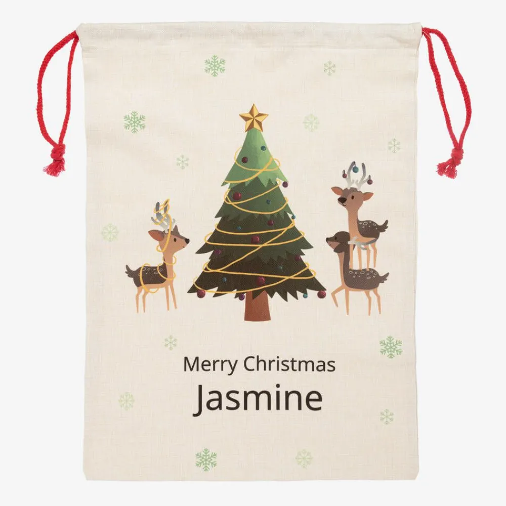 Treat Republic Gifts|Nursery Accessories*Personalised Reindeer Christmas Sack (64cm)