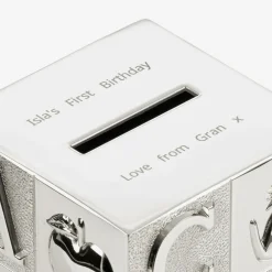 Treat Republic Gifts*Personalised Silver Alphabet Money Box (10cm)