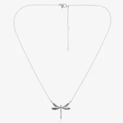 Treat Republic Jewellery|Gifts*Personalised Silver Plated Dragonfly Necklace (46cm)