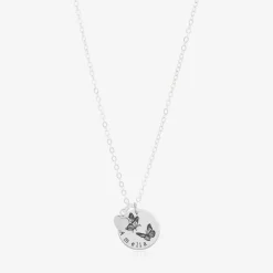 Treat Republic Jewellery|Gifts*Personalised Silver Plated Butterfly Necklace (47cm)