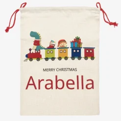 Treat Republic Gifts|Nursery Accessories*Personalised Train Christmas Sack (64cm)